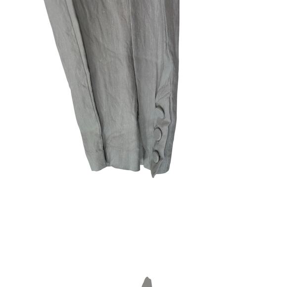 J. Jill Linen Stretch Light Gray Lagenlook Coastal Grandma Cropped Pants Large - Picture 5 of 12